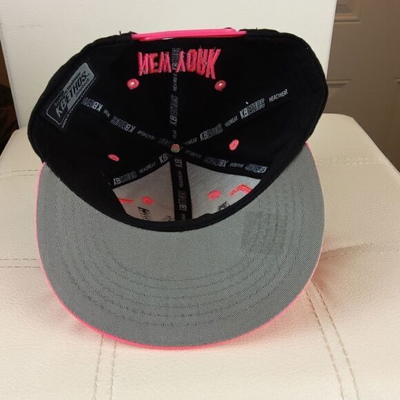 (3/$20) KBETHOS black and neon pink New York cap - Picture 7 of 7
